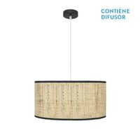 fabrilamp colgante natasha 2xe27 negrocanizo regx50x50 cm