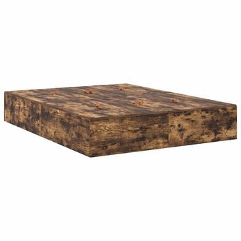 Cama Con Almacenamiento Con Cajón Roble Ahumado 150 Cm Vidaxl
