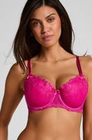 hunkemoller sujetador con aros y relleno peonie rosa