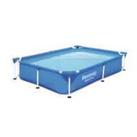 bestway piscina rectangular infantil de poliester steel pro  medidas 221x150x43 cm