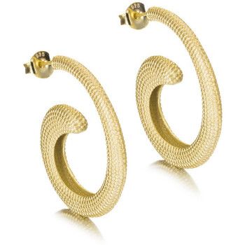 Jorge Revilla Pendientes Pendientes de aro en espiral en baño de oro 18k para mujer