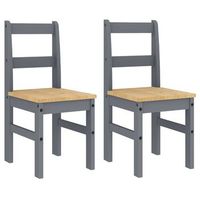 sillas de comedor panama 2 uds madera pino gris 40x46x90 cm vidaxl