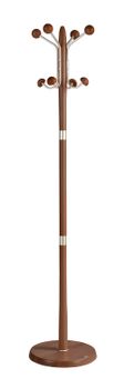 Perchero de madera de haya nogal 180x37x37 cm