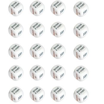 20pcs Party Dice Wagers Game Dice,friends Dinner Creative Dice (random Color)