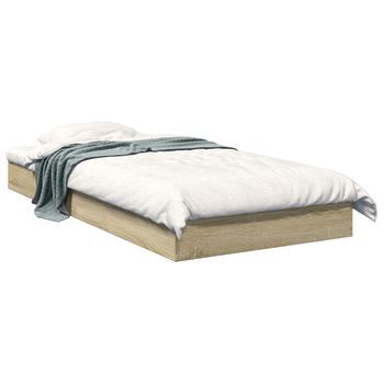 Estructura De Cama De Suelo Roble Sonoma 80 X 200 Cm Vidaxl