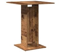 vidaxl mesa de bistro de madera de ingenieria envejecida 60x60x75 cm