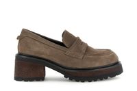 mocasines de ante con suela track taupe 38