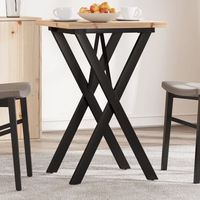 mesa comedor  mesa de cena marco x madera maciza pino y hierro 50x50x755 cm cfw693703