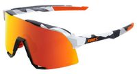gafas 100  hypercraft xs   gris tacto suave   lentes espejo multicapa rojo hiper