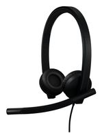 auriculares logitech con cable usb cancelacion de ruido microfono y controles en cable negro