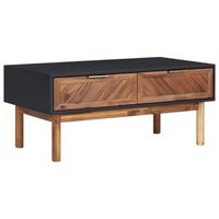 mesa de centro de madera maciza de acacia y mdf 90x50x40 cm vidaxl