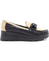 de pitillos mocasin aplique 5354 negro - taupe