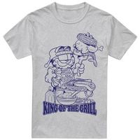 garfield camiseta king of the grill para hombre