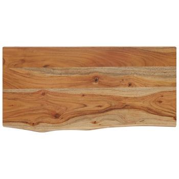 Estante Pared Rectangular Madera Acacia Borde Vivo 60x30x3,8 Cm