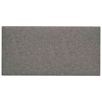 Cabecero De Pared 12 Uds. 60 X 30 Cm Gris Claro Tela Vidaxl