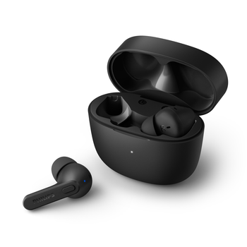 AURICULARES INTRAUDITIVOS BLUETOOTH PHILIPS TAT2206BK/00 BLACK IPX4 ESTUCHE DE CARGA