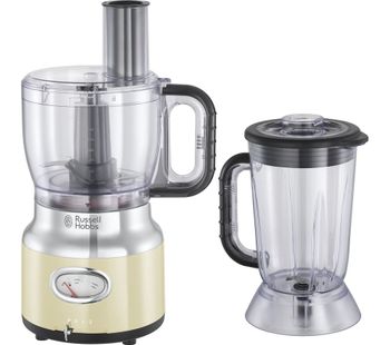 RUSSELL HOBBS Retro 25182 Food Processor - Cream, Cream