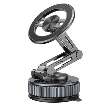 USAMS ZJ087 Soporte de teléfono con ventosa magnético N52, montaje para coche, magneto fuerte, rotación de 1080°, plegab