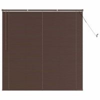 persiana veneciana marron oscuro con patron 150 x 130 cm 25 mm vidaxl