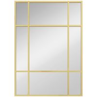 espejo de pared 50x2x70 cm oro
