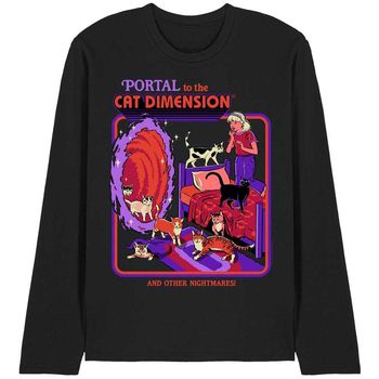 Steven Rhodes Camiseta manga larga Portal To The Cat Dimension para mujer
