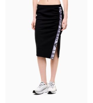 EA7 para mujer. 7W001156_AF12501 Falda Natural Ventus negro (XL), Casual, Poliéster Reciclado