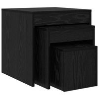 mesa de cafe 3 uds roble negro 45 x 45 x 45 cm vidaxl
