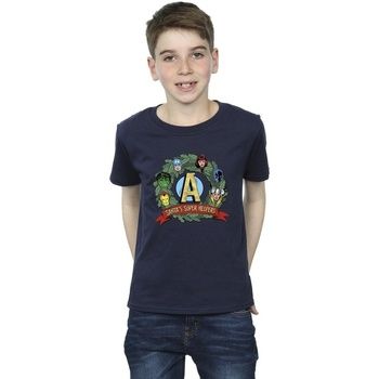 Marvel Tops y Camisetas Santa's Super Helpers para niño