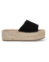 de etika zueco con plataforma de yute para mujer 10056 color n negro