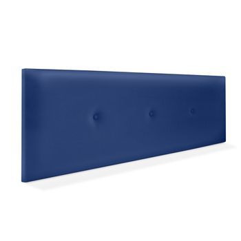 Cabecero De Polipiel Liso Con Botones 160x50cm Camas 150/160 - Azul