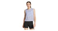 camiseta de tirantes adidas own the run climacool 3 stripes morado verde mujer
