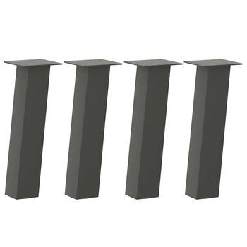 Patas Para Mesa De Centro 4 Uds | Patas Para Mesa Acero Antracita 30 Cm