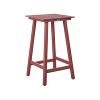 mesa de jardin 59 x 59 cm material sintetico exterior rojo adirondack
