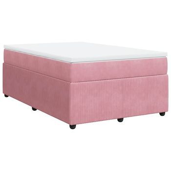 Cama Tapizada 190x120x46 Cm Tejido - Rosa