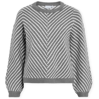 Vila Jersey Khaia Knit - Medium Grey Melange para mujer