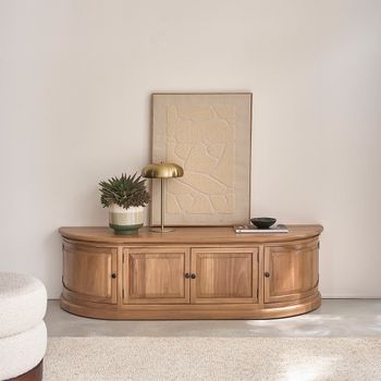 Mueble De Tv De Teca De 160 Cm