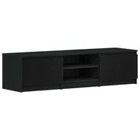 mueble para tv de roble negro 140x40x36 cm madera de ingenieria vidaxl