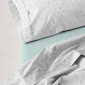 Juego De Sábanas Lucy Color Aqua. Cama De 150/160 (2 Alm) Cm. 4 Piezas