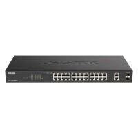 switch gestionable d-link dgs-1100-26mpv2e 24 puertos gigabit poe 2 sfp capa 2