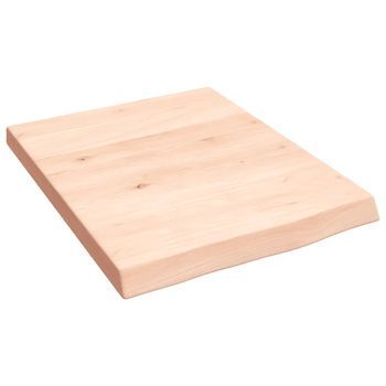 Encimera De Baño | Mueble De Baño Madera Maciza Sin Tratar 40x50x(2-4) Cm