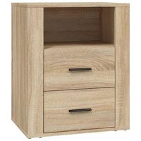 mesita de noche mesilla de noche - madera contrachapada roble sonoma 50x36x60 cm mc8116