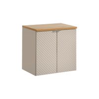 mueble bajo lavabo 60cm 2 puertas paneles de melamina y mdf cachemira