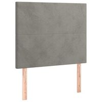 pack 2 uds cabeceros cama  panel de cabeceras de terciopelo gris claro 80x5x7888 cm