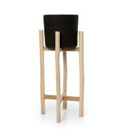 jardinera madera de teca bazar bizar charcoal alta negra natural