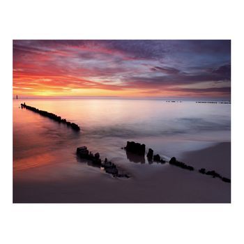 Papel Pintado 3d - Salida Del Sol Al Mar Báltico (350x270 Cm)