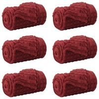 mantitas de sofa 6 uds rojo burdeos 270 x 240 cm 1004 kg lana vidaxl