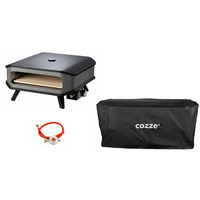 horno de gas para pizzas cozze 17 xxl con termometro hasta 400 425 x 425 cm incluye dispensador y tapa