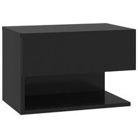 mesita de noche de pared 46 x 295 x 30 cm en madera contrachapada negra dec034308