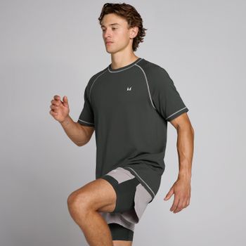 Camiseta Velocity Ultra sin costuras para hombre de MP - Negro lavado - L
