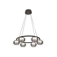 lampara led colgante pompeya de 6 luces con control remoto 42w 3cct 3780lm ip20 15-160x67x67cm color negro